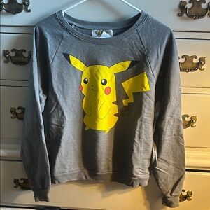 Gray Pikachu Kids Sweatshirt, Large
